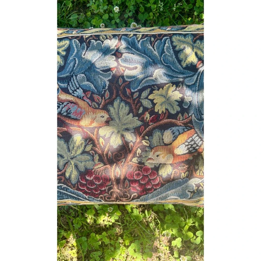 Jules Pansu Rare William Morris Vine Acanthus Tapestry Pillow 18